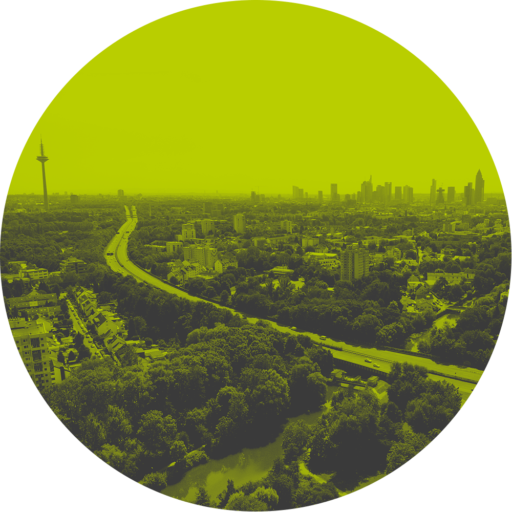 Frankfurt Skyline Verkehr und Umwelt