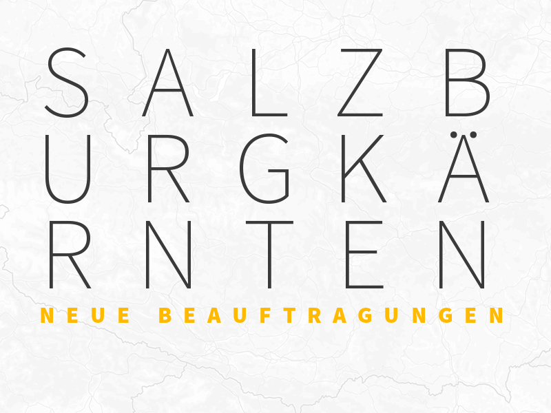 Karte Salzburg Kärnten Beauftragung zu Projekte Verkehrsdatenerfassung