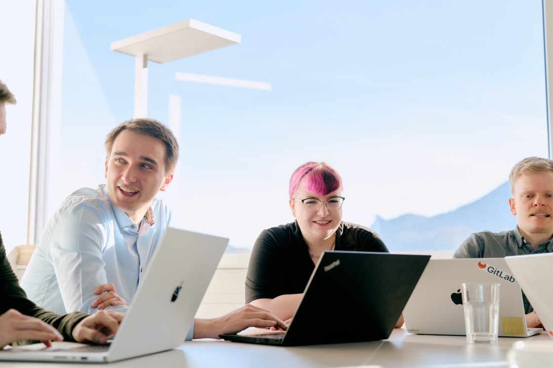 Team in a meeting