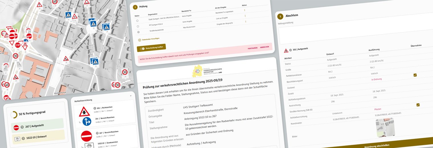 Einblick in die Anwendung Verkehrszeichenkataster Baden-Württemberg