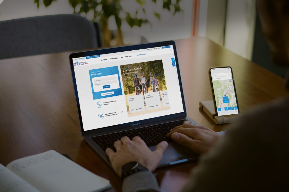 Hesse Cycling Route Planner – application for mobile and desktop use.