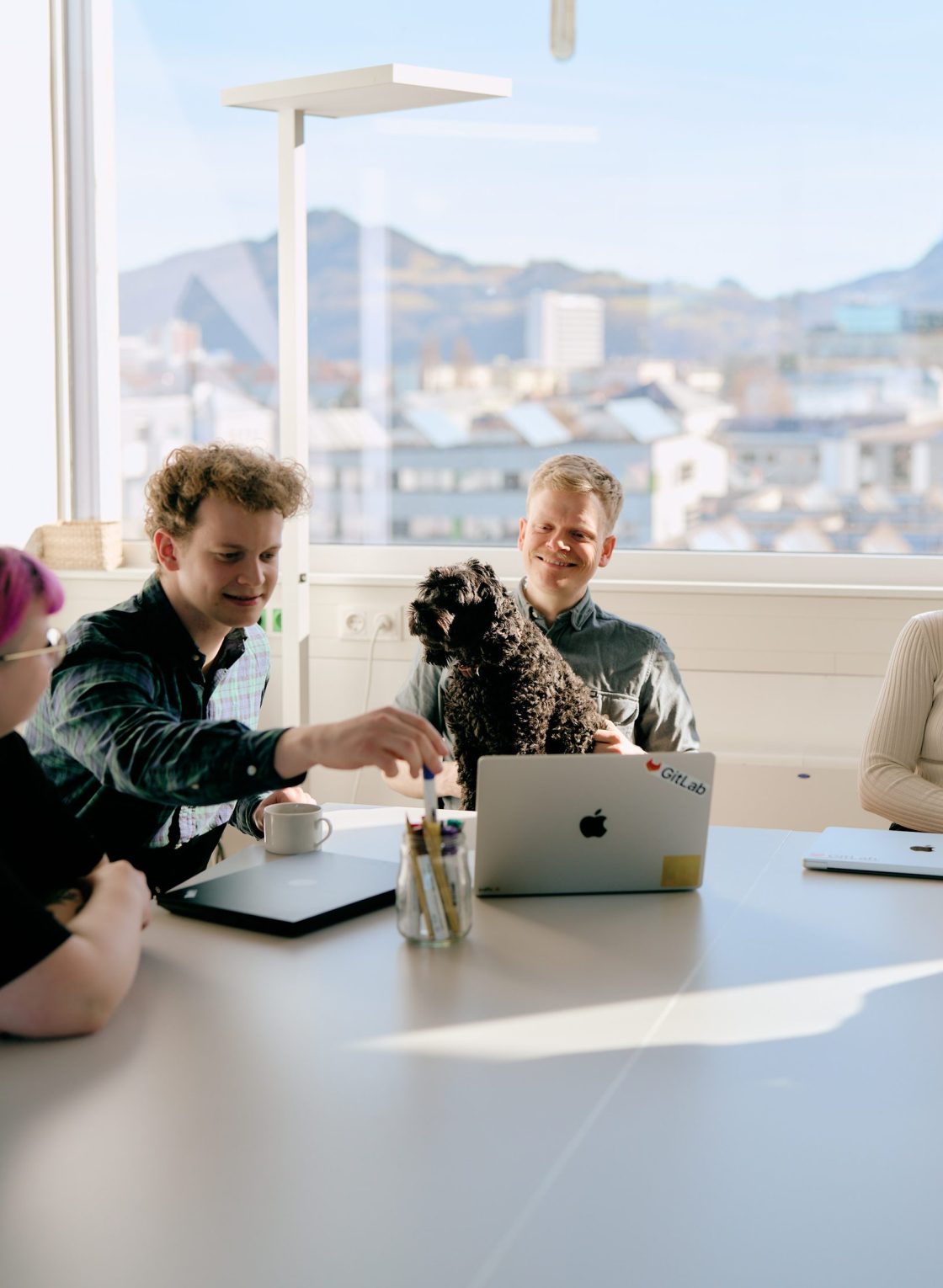 Team in a meeting