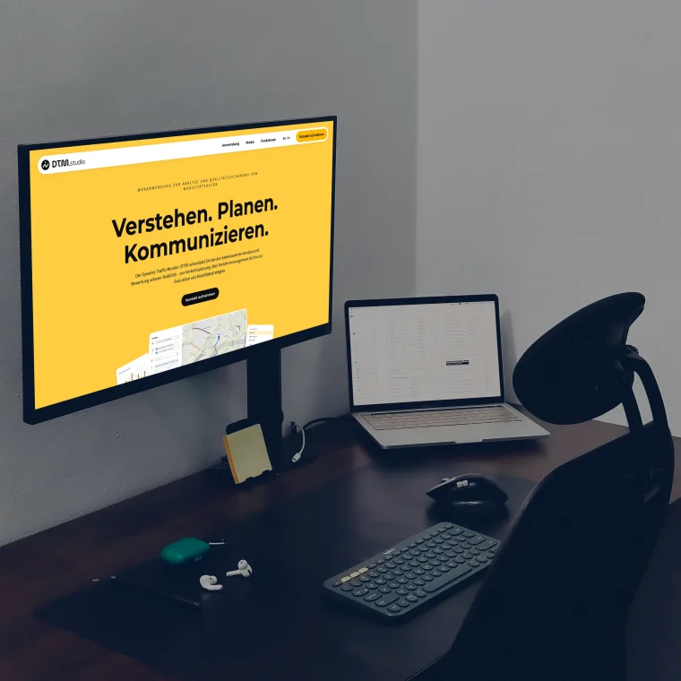 Ein Blick auf die Website des Dynamic Traffic Monitor